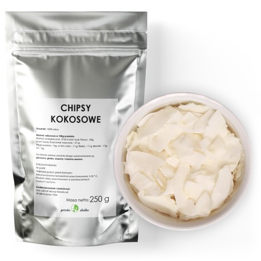KOKOSOVÉ ČIPSKY, prírodné, bez prísad, 250g