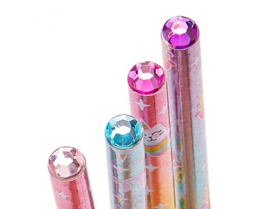 SET HB lesklých ceruziek s diamantom, 4 KS