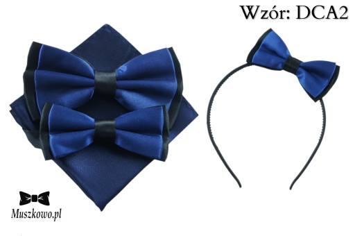 Elegantná tmavomodrá čelenka zo saténovej mašle