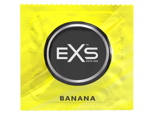 Kondómy EXS BANANA, 25 ks, príchuť banán, klasický set na orálny sex