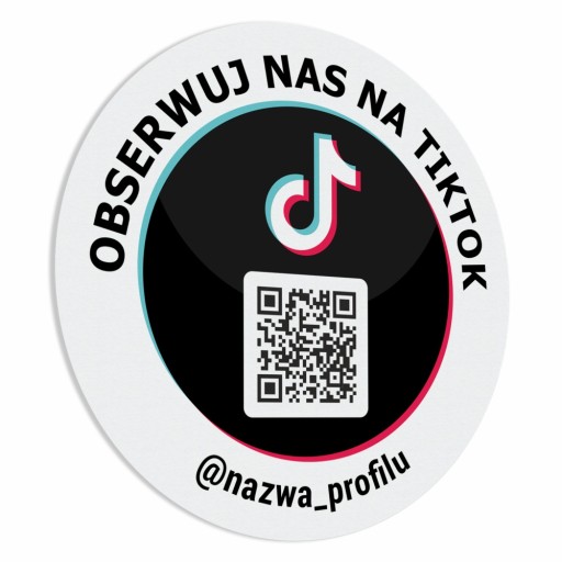 QR nálepka TikTok Follow Us 15x15