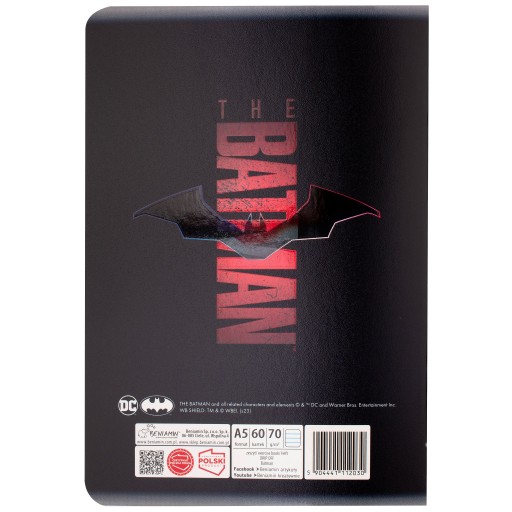 ŠKOLSKÁ KNIHA BATMAN LINÁNÁ A5/60K REXUS