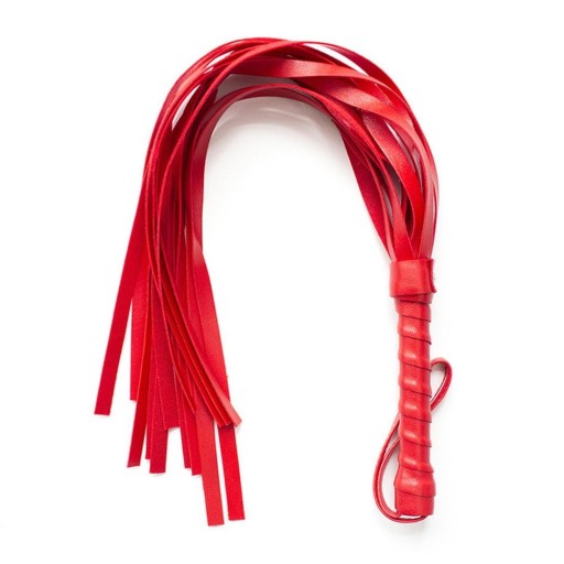 BIČ 42 cm červený KOŽENÝ BIČ SEX FOG