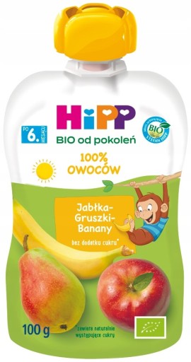 HiPP BIO ovocné pyré jablko hruška banán 100 g
