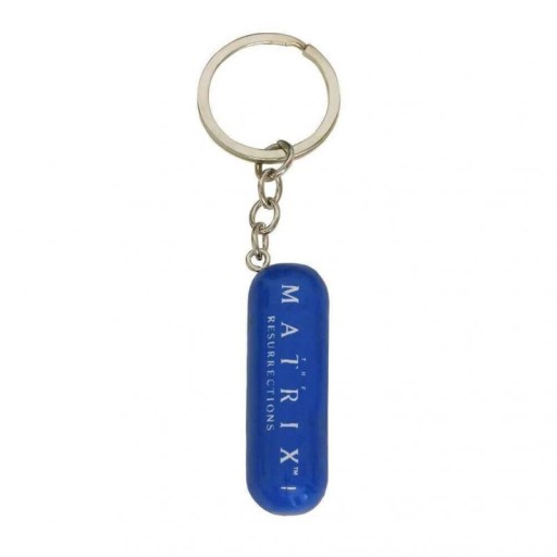 Červená a modrá pilulka 3D Matrix Keychain
