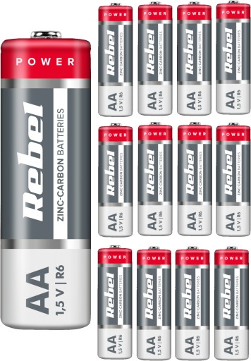 12ks AA BATÉRIE PRSTOVÉ BATÉRIE LR6 R6 1,5V NAP.