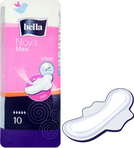 BELLA NOVA MAXI Hygienické vložky s krídelkami 10 ks.