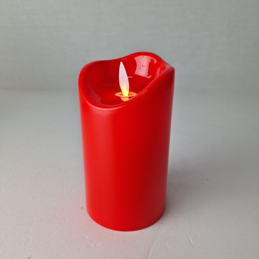 LED SVIEČKA ČERVENÁ VLOŽKA DO SVIEČKY SVIEČKA PLAMEŇ BATÉRIOVÁ SVIEČKA 12,5 CM