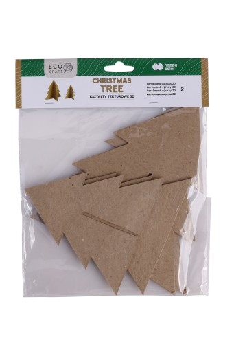 Sada 3D kartónových tvarov, vianočný stromček,