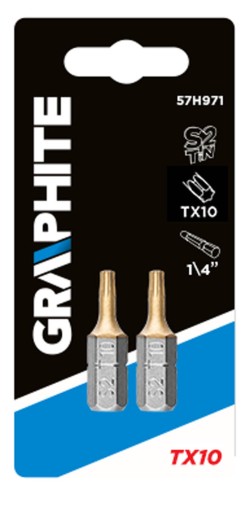 Skrutkovacie bity TX10x25mm 2ks GRAPHITE 57H971