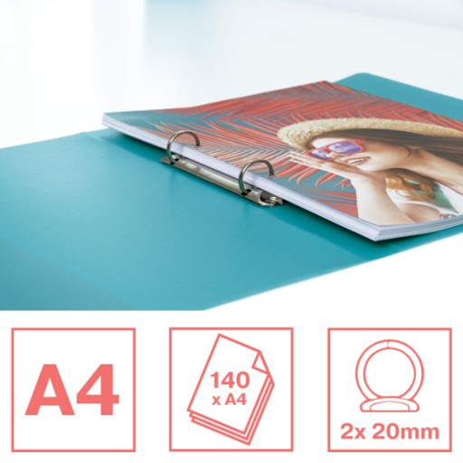 Zakladač na dokumenty A4 RING 2 RR 25mm modrý Esselte