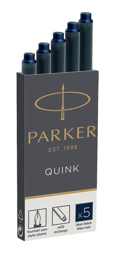 PARKER NÁPLŇKY NA PLNIACE PERÁ DLHÉ ATRAMENTOVÉ NAVY NAVY 5 KS