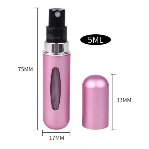 PARFUME ATOMIZER Fľaštička s dávkovačom parfumov 5 ml, matná strieborná