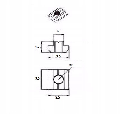 T-NUT M5 T-NUT V-SLOT 20 ks