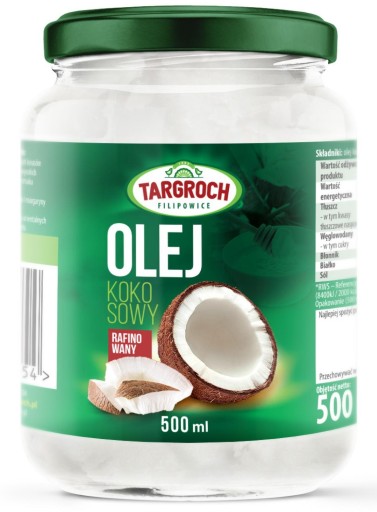 Rafinovaný kokosový olej bez zápachu 500 ml Targro