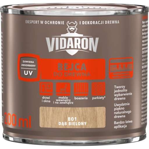 VIDARON Moridlo na drevo B01 Dub bielený 0,2L