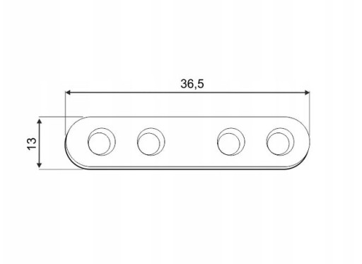 KONEKTOR NA MONTÁŽ NÁBYTKU 37x13x2mm FLW40 4 KS
