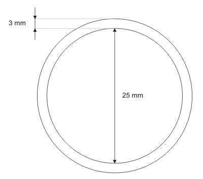 Kovový kožený prsteň 25mm - 5 ks.