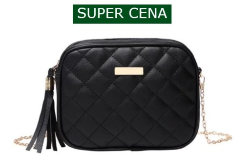 DÁMSKA TAŠKA ČIERNA, MESTSKÁ, ŠTÝLOVÁ, PREŠÍVANÁ, MÓDNA, ŠTÝLOVÁ, ELEGANTNÁ