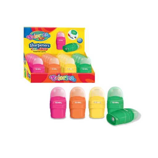 Colorino strúhadlo s gumou 2v1 mix 92654