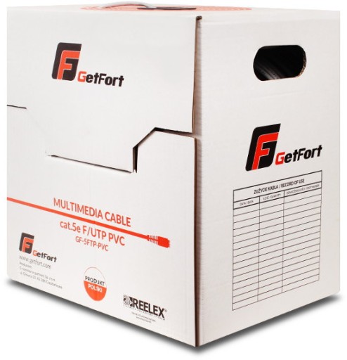 GETFORT CAT.5E FTP PREMIUM skrútený pár 200 MHz CU GREY