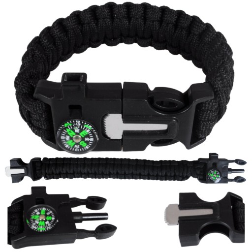 NÁRAMOK PREŽITIA 5v1 PARACORD PRVÝ KOMPAS
