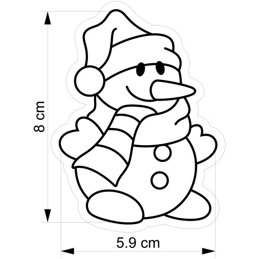 Formička na vykrajovanie perníkov VIANOČNÉ VIANOCE Snehuliak 8cm