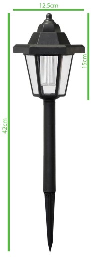 Solárna lampa, LED lampáš, záhradná dekorácia P-587