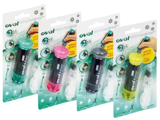 KOREKČNÁ PÁSKA S GUMAČOU 2V1 OVAL QDR-506 5MMx6M