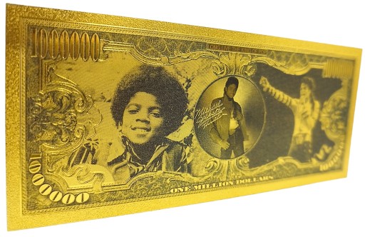MICHAEL JACKSON Krásna kolekcia pozlátených bankoviek