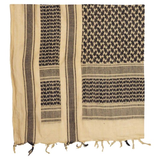 Arafatka ochranná keffiyeh šatka MFH Shemagh - Sand/Black
