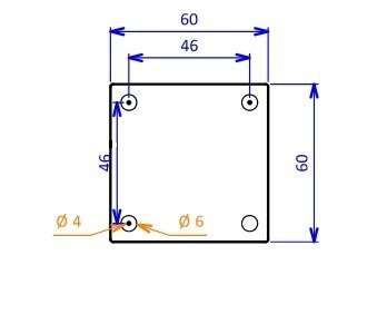 Nábytková noha v=120mm GN-08 - 1 kus