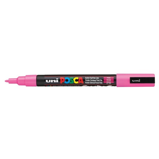 Pigmentový značkovač Posca ružový (13) PC-3M UNI