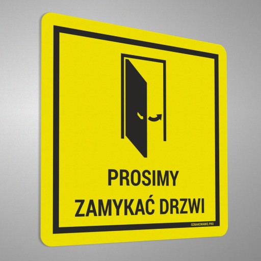 Nálepka - Zatvorte dvere 10x10