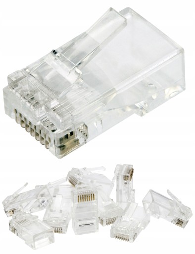 NEKU Zástrčky 8P8C RJ45 koncovky UTP 5e drôt 10 ks
