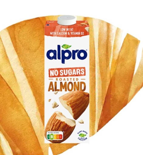 ALPRO mandľový rastlinný nápoj bez cukru z pražených mandlí, NESLADENÝ 1l