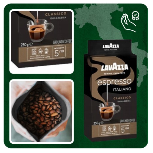 Lavazza Caffe Espresso Arabica 250g mletá káva