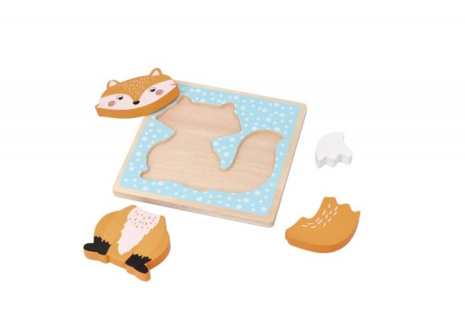 Adam Toys Drevené puzzle pre deti s líškou