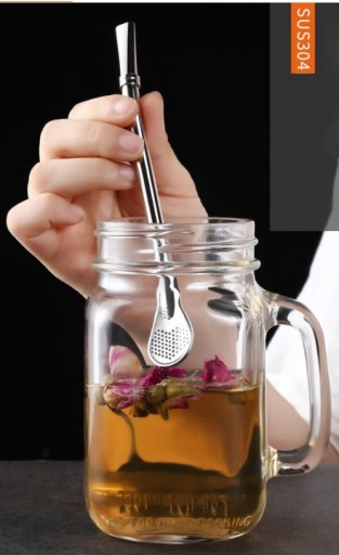 Bombilla pre Yerba Mate, kovová lyžička, slamka, FILTER