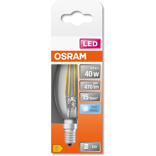 LED SVIEČKOVÁ žiarovka E14 4W 4000K Filament OSRAM