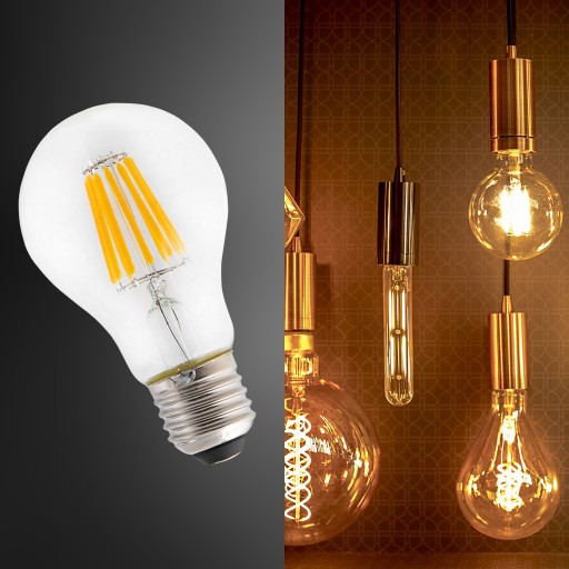 DEKORATÍVNA LED ŽIAROVKA FILAMENTOVÁ 12W = 150W A60 E27 VINTAGE RETRO EDISON