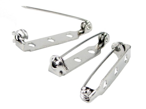 Základ na brošňu so zatváracím špendlíkom, zatvárací špendlík 32mm, 3 ks B10s3