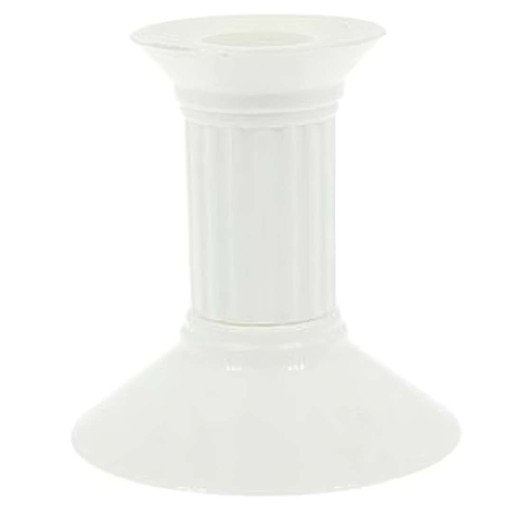 Plastový svietnik na SPOJNÉ SVIEČKY, dekorácia SPOLOČENSTVO, biely, 8 cm