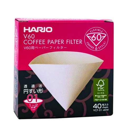 Papierové filtre Hario pre Drip 40 ks V60 01