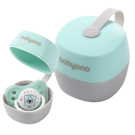 BABYONO NATURAL obal na cumlík, mätový
