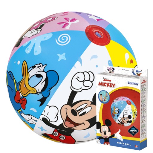 BESTWAY Detská nafukovacia plážová lopta do vody 51 cm Mickey Mouse 91098