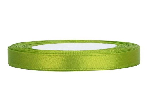 Saténová stuha 6mm / 25m jablkovo zelená