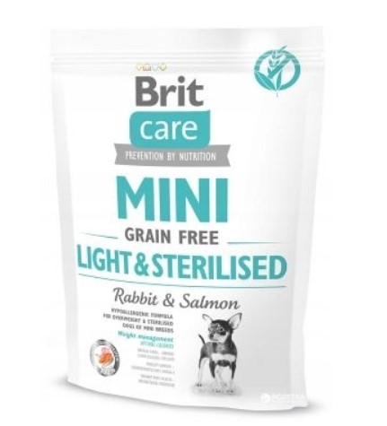 BRIT Care MINI bez obilnín LIGHT STERILIZED 400g