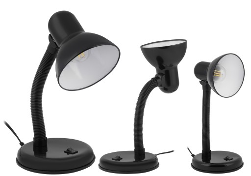 LED STOLNÁ LAMPA Čierna Nastaviteľná školská stolná lampa pre deti