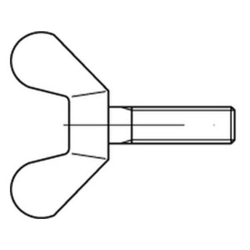 Pozinkovaná krídlová skrutka M10x30 mm DIN 316